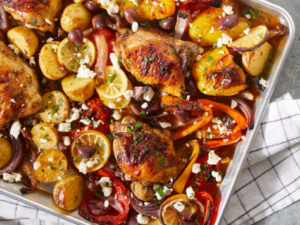 Mediterranean Chicken Sheet Pan Dinner