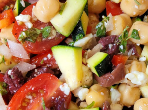 Mediterranean Zucchini and Chickpea Salad